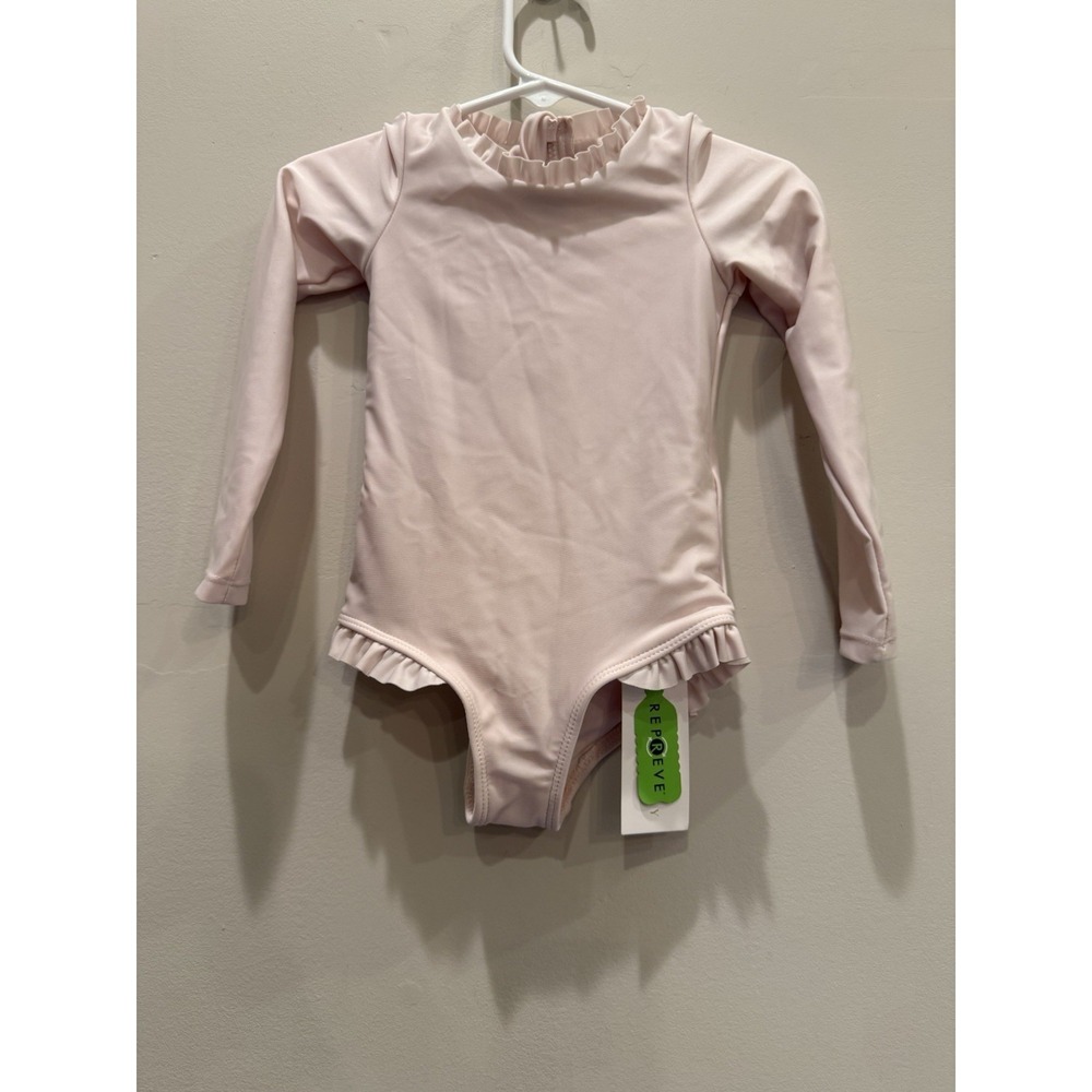 NWT Jamie Kay Toddler Girls Ruffle One Piece Swimsuit Light Pink Size‎ 1 Yr New